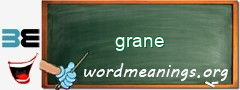 WordMeaning blackboard for grane